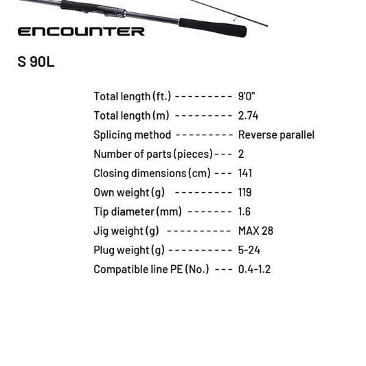 SHIMANO 24 ENCOUNTER S 90L (2 pieces, Spinning) - Britannic Trade