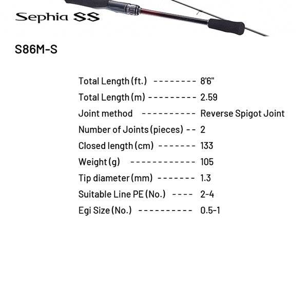 SHIMANO 23 Sephia SS S86M-S (2 pieces, Spinning) - Britannic Trade