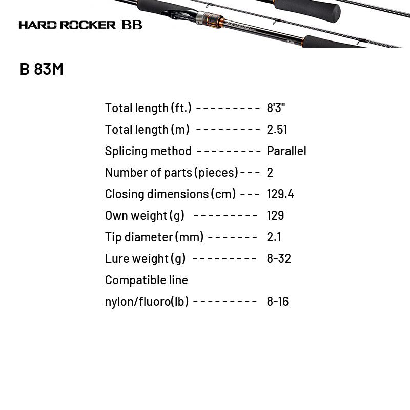 SHIMANO 24 HARD ROCKER BB B 83M (2 pieces, Casting)