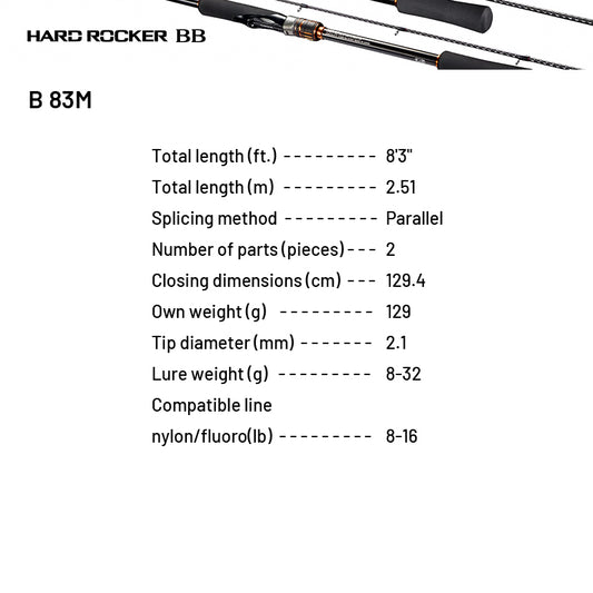 SHIMANO 24 HARD ROCKER BB B 83M (2 pieces, Casting)