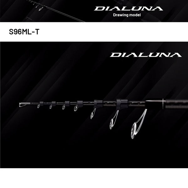SHIMANO 24 DIALUNA [TELESCOPIC] S96ML-T (3 pcs - Telescopic, Spinning)