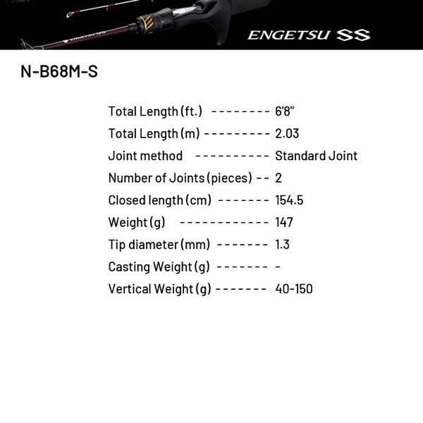 SHIMANO 25 ENGETSU SS N-B68M-S (2 pieces, Casting) - Britannic Trade
