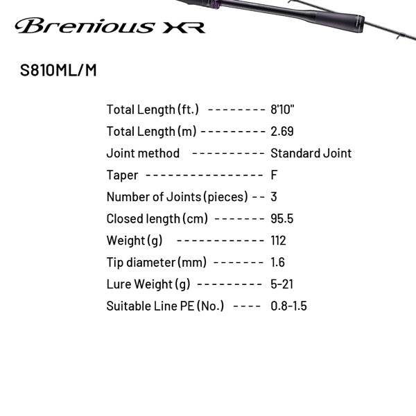 SHIMANO 25 Brenious XR S810ML/M Spinning - Britannic Trade