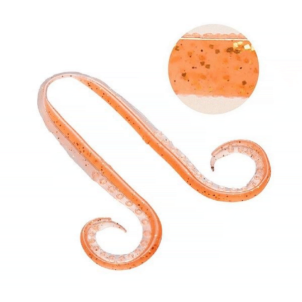 SHIMANO ENGETSU SYUGYO TIE VIVID CURLY 55mm (3 pcs/pack) EW-006P ORANGE G