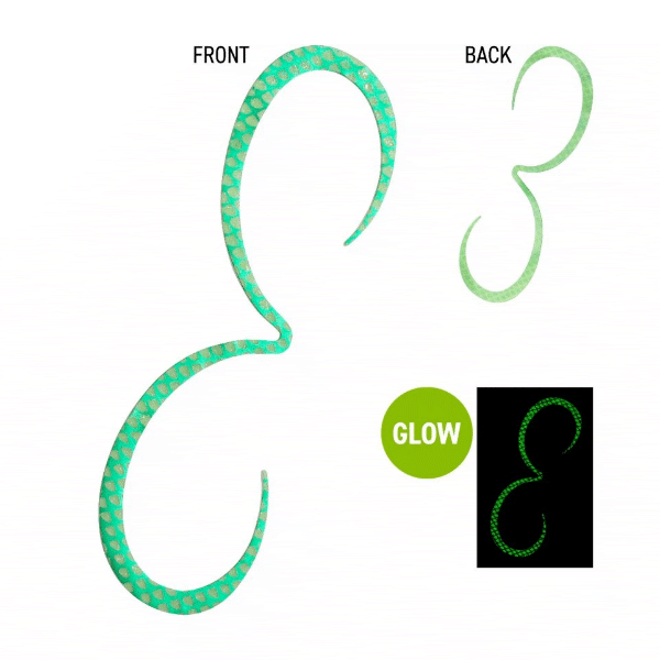 SHIMANO ENGETSU STRONG CURLY 135mm (5 pcs/pack) ED-X01U CHART GLOW