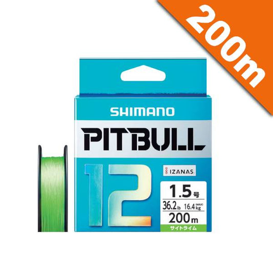 SHIMANO PITBULL 12 #2.0 (43.7 lb) - 200m PL-M62R SIGHT LIME