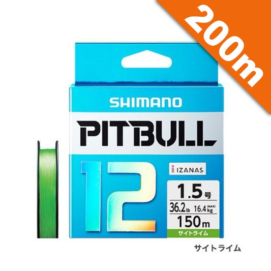 SHIMANO PITBULL 12 #0.8 (18.3 lb) - 200m PL-M62R SIGHT LIME