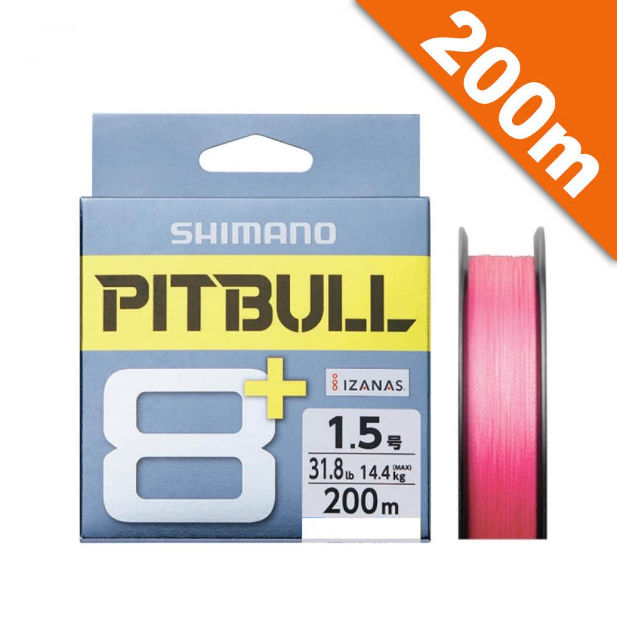 SHIMANO PITBULL 8+ #0.4 (9.3 lb) - 200m TRACEABLE PINK - Britannic Trade