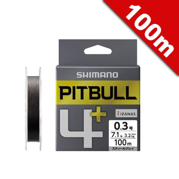 SHIMANO PITBULL 4+ #0.15 (4.5 lb) - 100m LD-M44V STEEL GREY