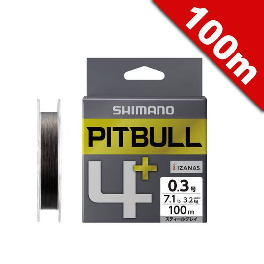 SHIMANO PITBULL 4+ #0.3 (7.1 lb) - 100m LD-M44V STEEL GREY fishing line