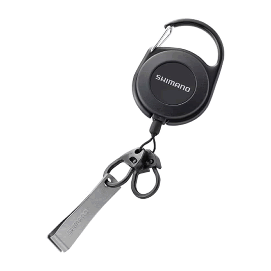 SHIMANO CARABINER REEL W WITH LINE CUTTER Max length : 55cm UH-203W BLACK