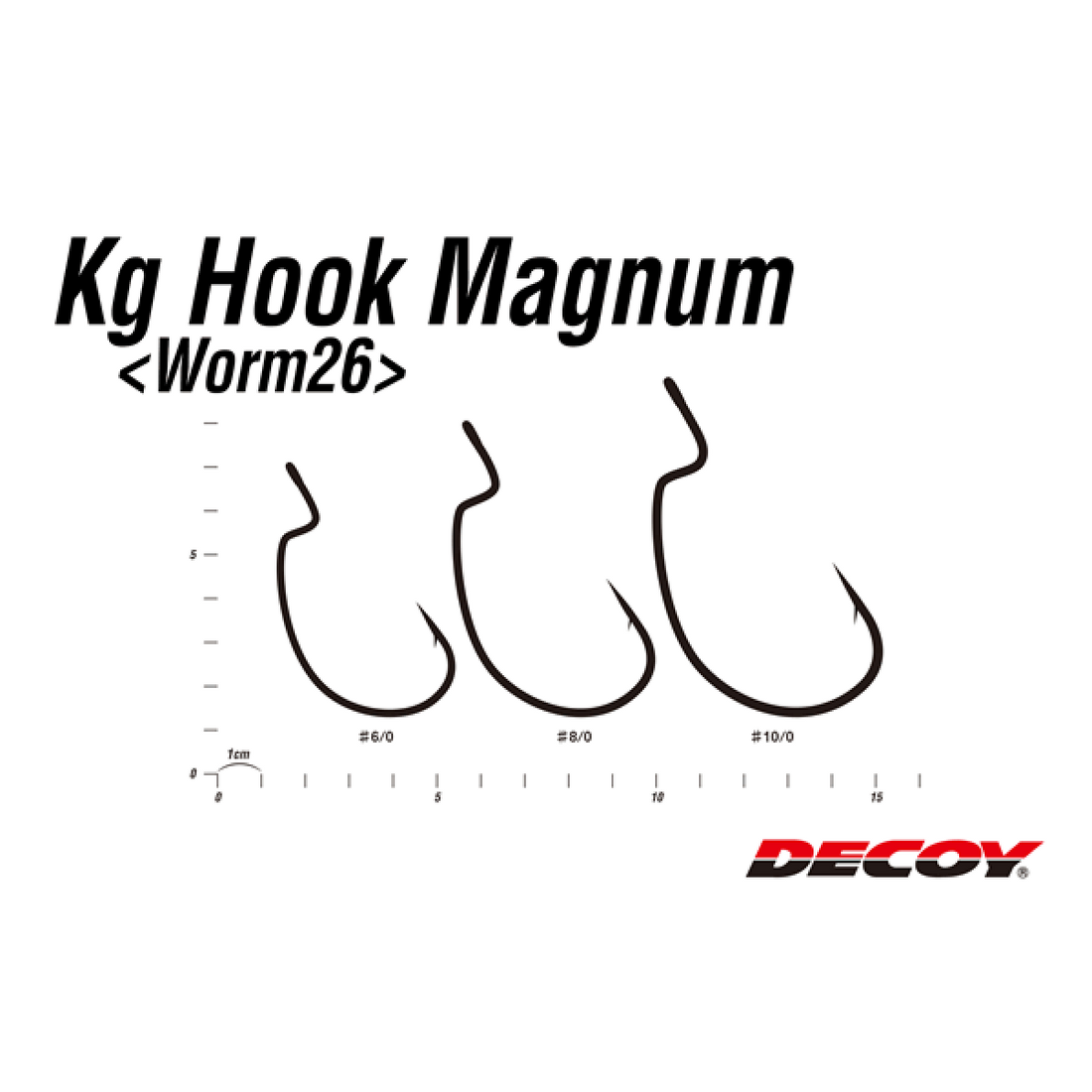 DECOY KG HOOK MAGNUM #10/0 Worm26 (2 pcs/pack) NS BLACK fishing terminal tackle — photo 2