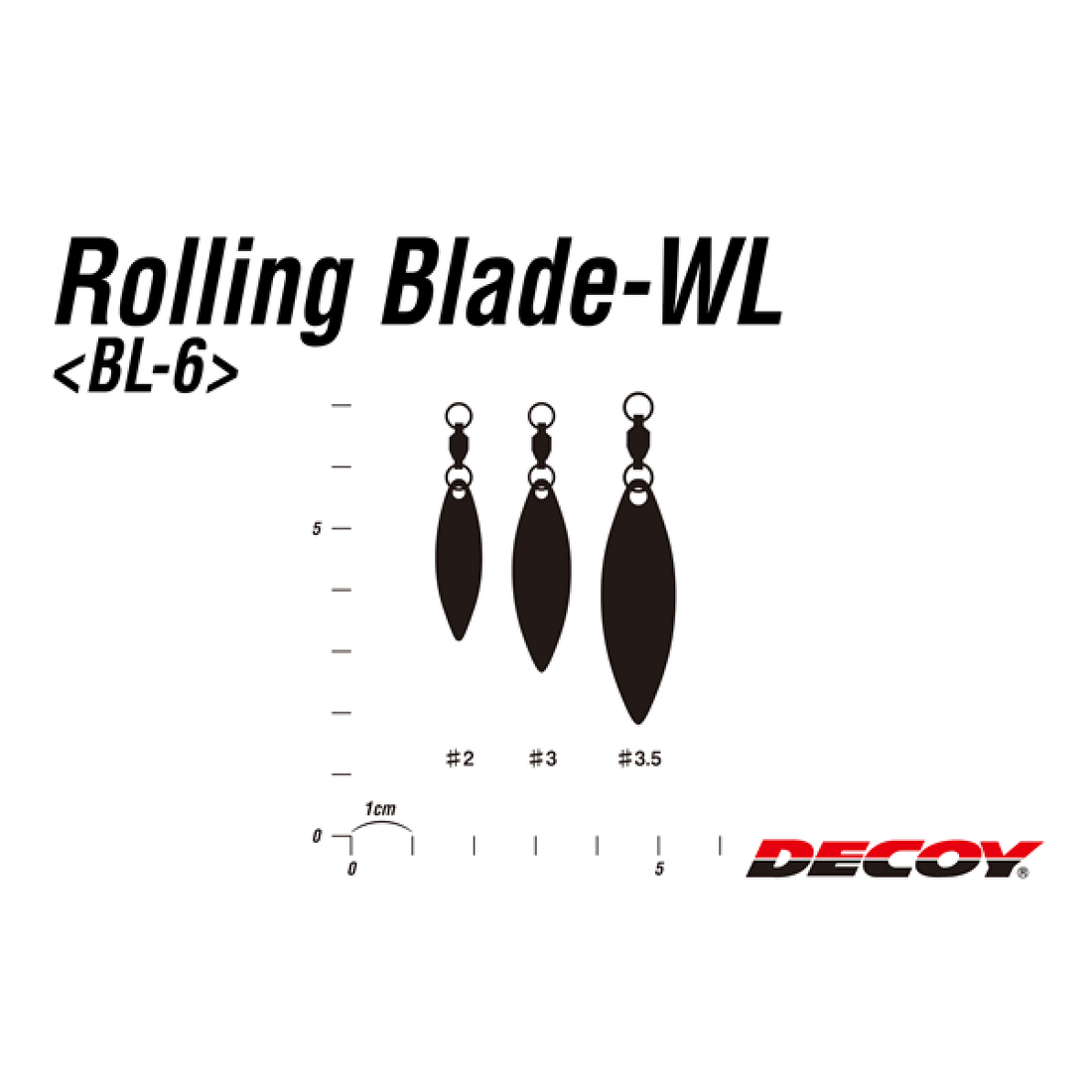 DECOY ROLLING BLADE WL #2 BL-6 (2 pcs/pack) GOLD fishing terminal tackle — photo 3