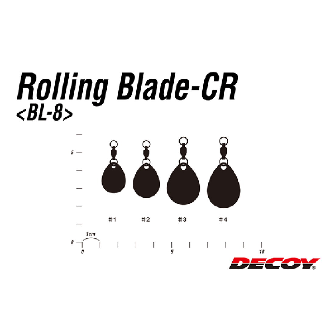 DECOY ROLLING BLADE CR #3 (2 pcs/pack) GOLD fishing terminal tackle — photo 3