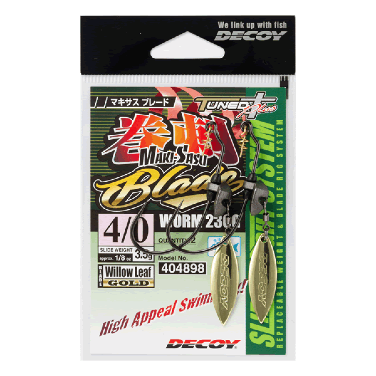 DECOY MAKISASU BLADE #1/0-2.5g Worm230G GOLD - Britannic Trade