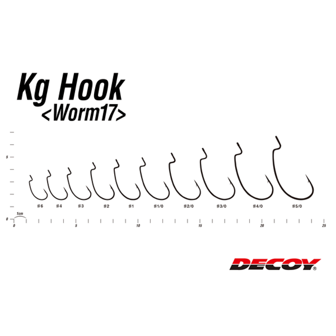 DECOY KG HOOK #5/0 Worm17 (5 pcs/pack) NS BLACK fishing terminal tackle — photo 3