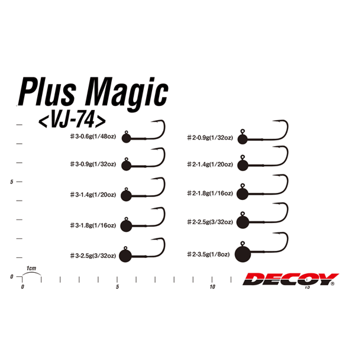 DECOY PLUS MAGIC #2 - 2.5g VJ-74 (5 pcs/pack) MAT BLACK - Britannic Trade