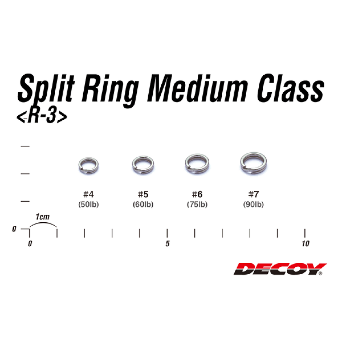 DECOY SPLIT RING MEDIUM CLASS #7 R-3 SILVER fishing terminal tackle — photo 3