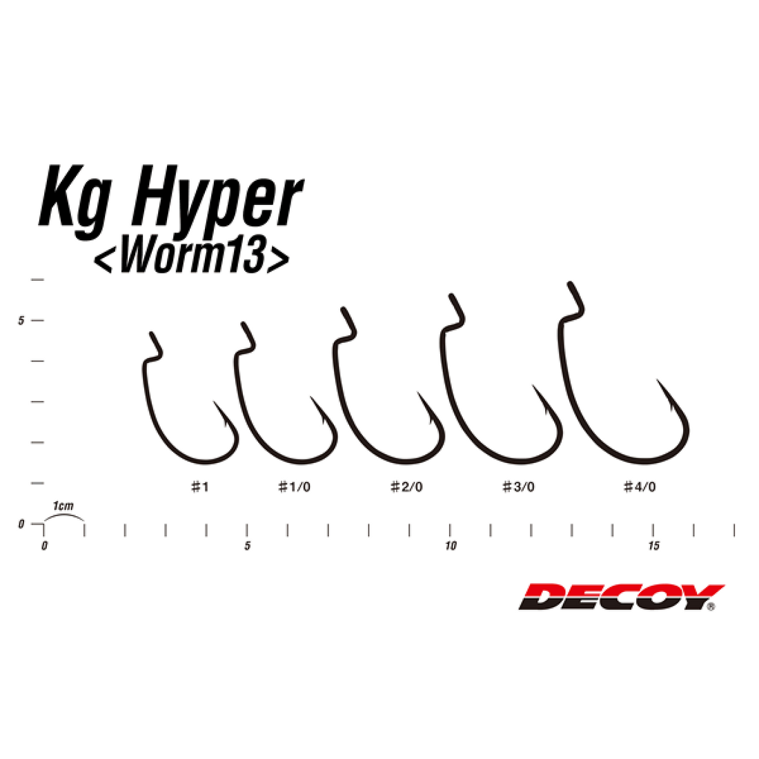 DECOY KG HYPER #2/0 Worm13 (6 pcs/pack) NS BLACK fishing terminal tackle — photo 3