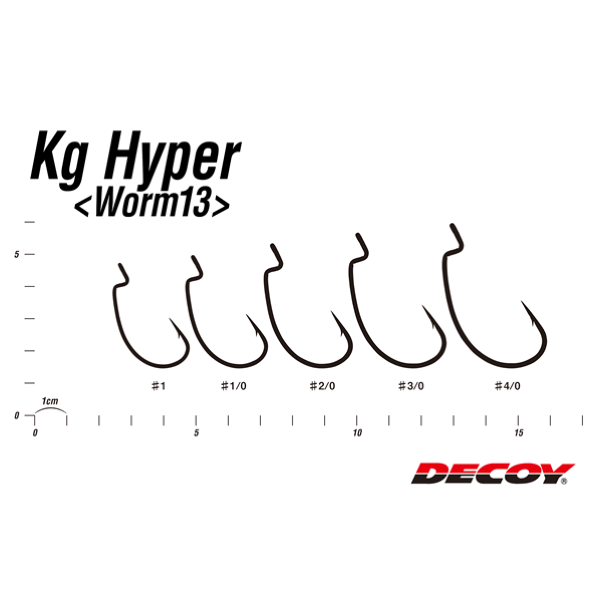 DECOY KG HYPER #4/0 Worm13 (4 pcs/pack) NS BLACK