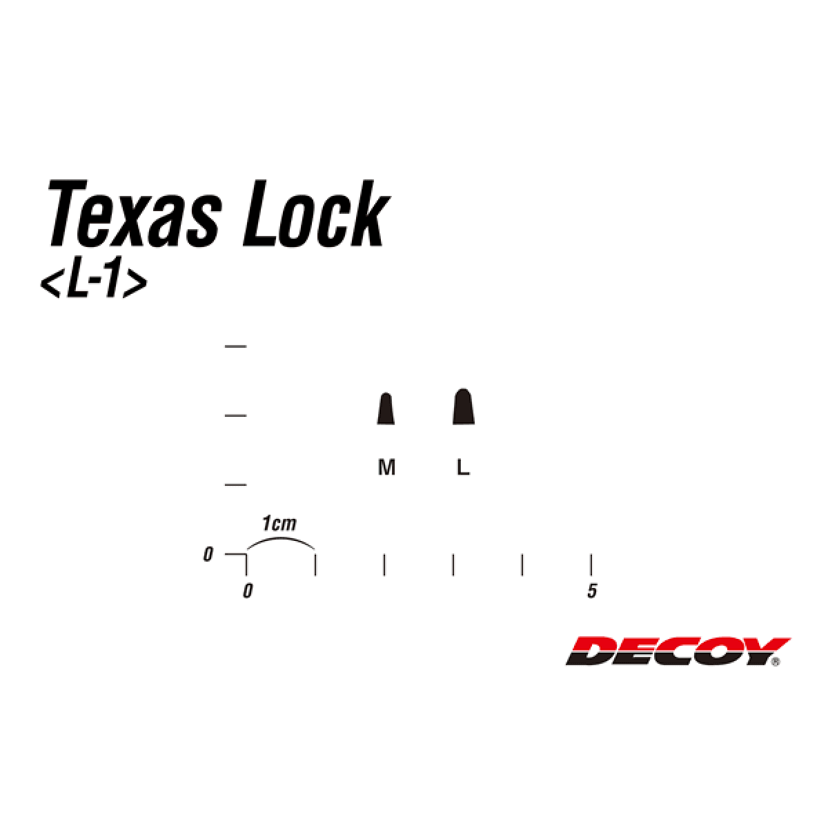 DECOY TEXAS LOCK L L-1 (20 pcs/pack) BLACK - Britannic Trade