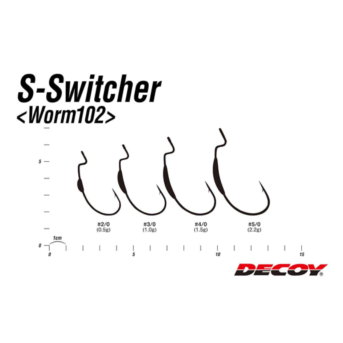 DECOY S SWITCHER #5/0 Worm102 (4 pcs/pack) NS BLACK - Britannic Trade