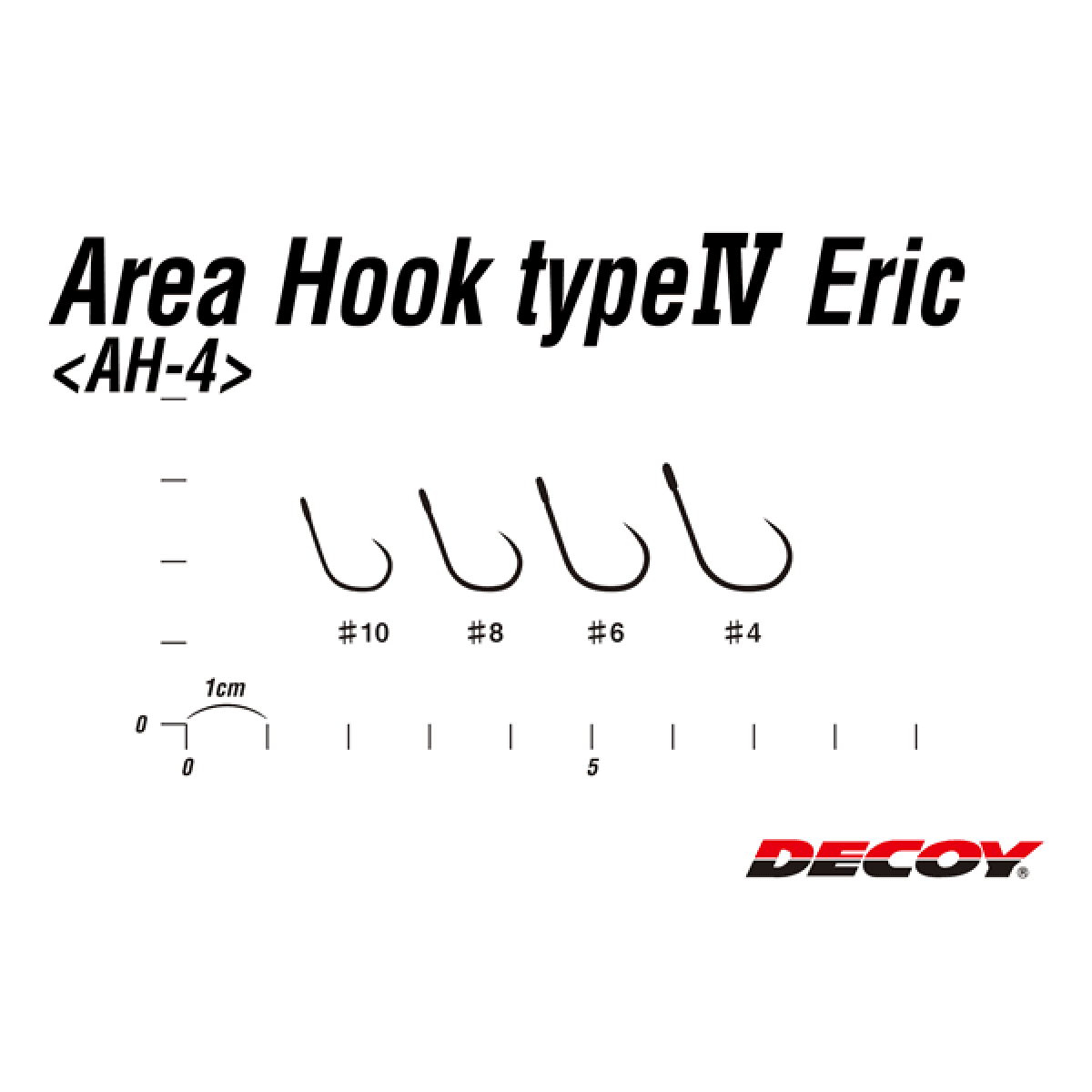 DECOY AREA HOOK TYPE IV ERIC #10 AH-4 (12 pcs/pack) NS BLACK - Britannic Trade