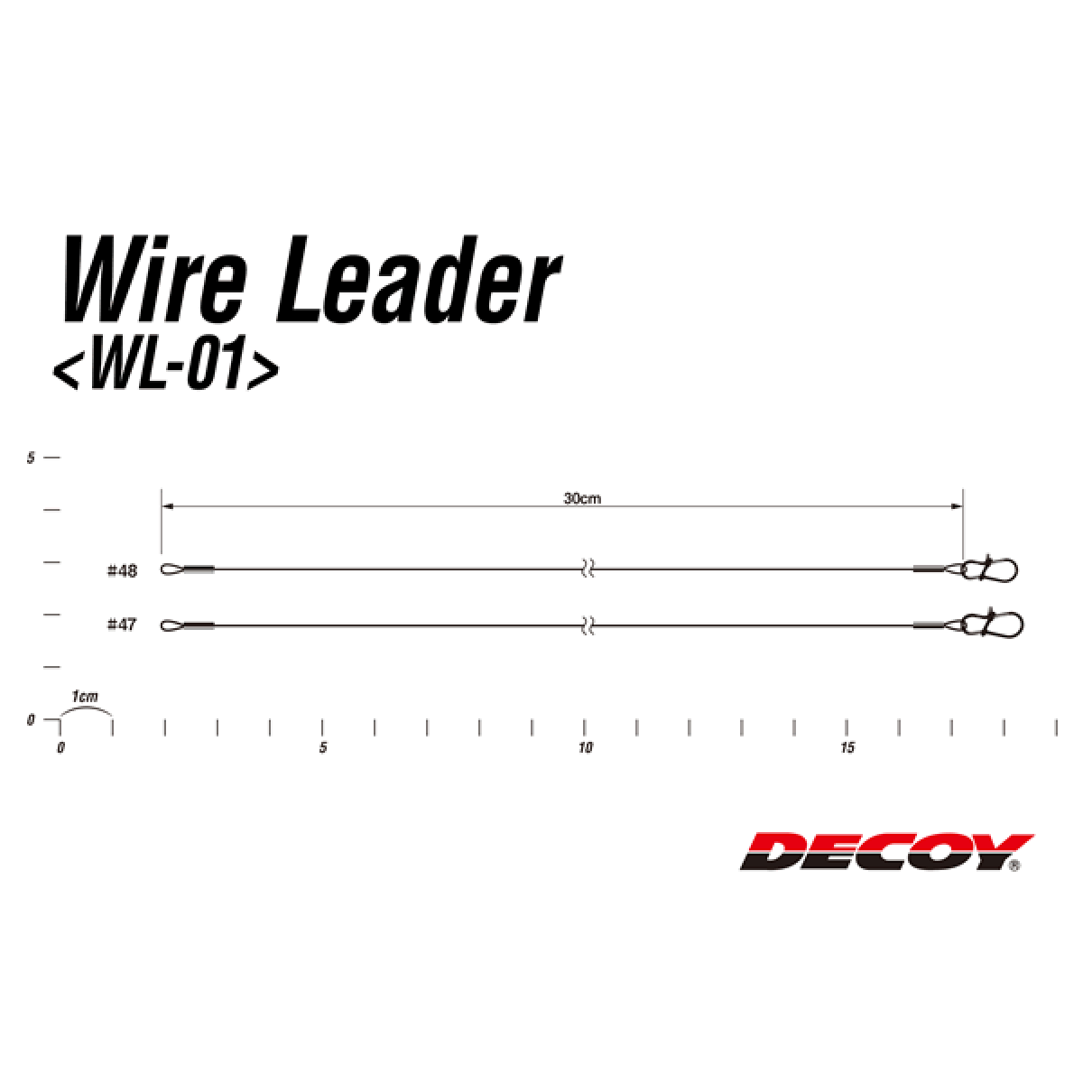DECOY WIRE LEADER #47 WL-01 (2 pcs/pack) WIRE LEADER