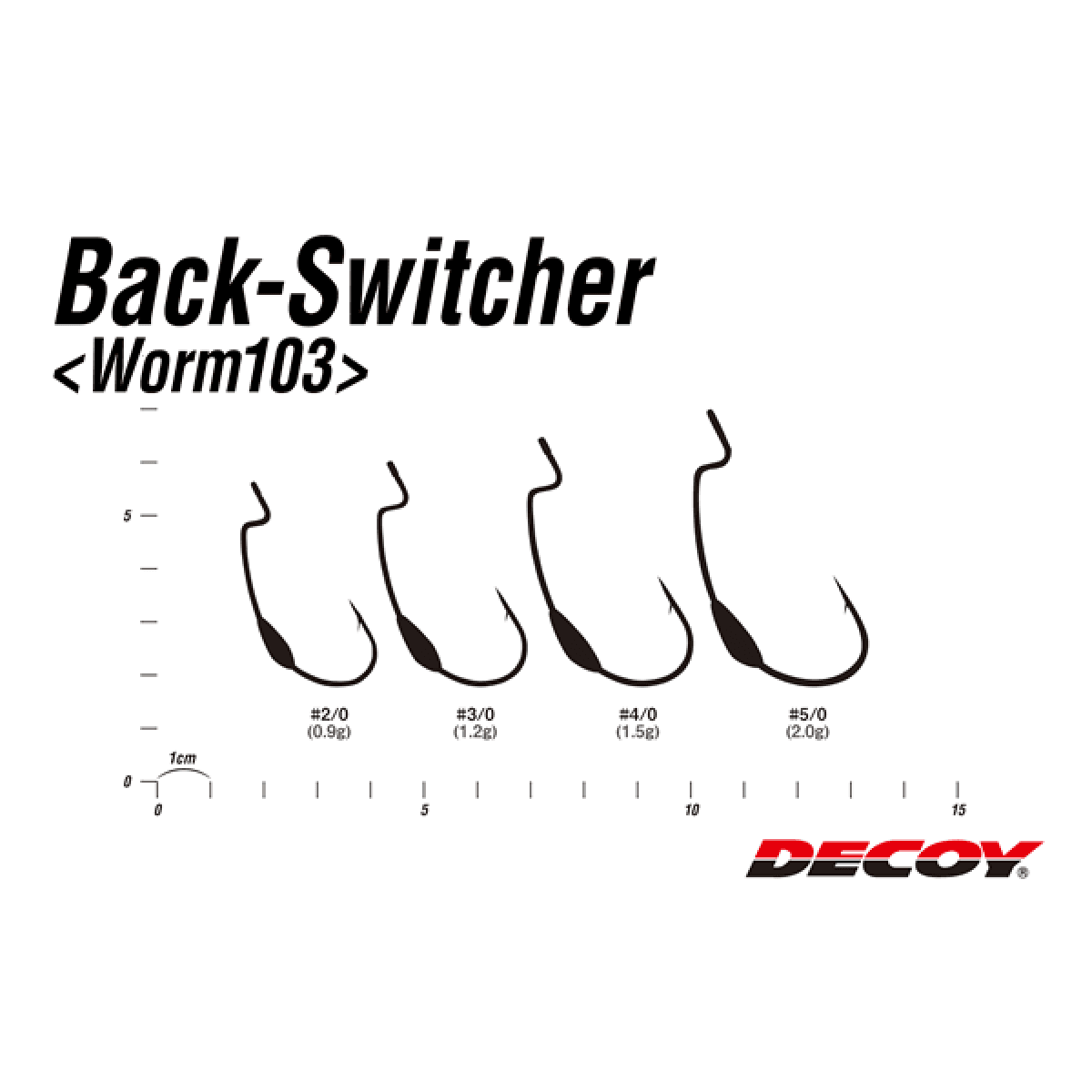 DECOY BACK SWITCHER #5/0 Worm103 (4 pcs/pack) NS BLACK - Britannic Trade
