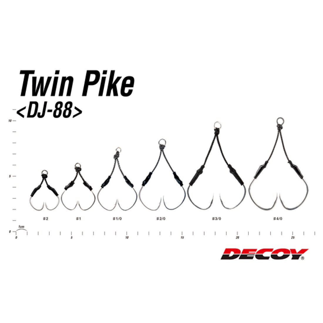 DECOY TWIN PIKE #1/0 DJ-88 (3 pcs/pack) TIN fishing terminal tackle — photo 3
