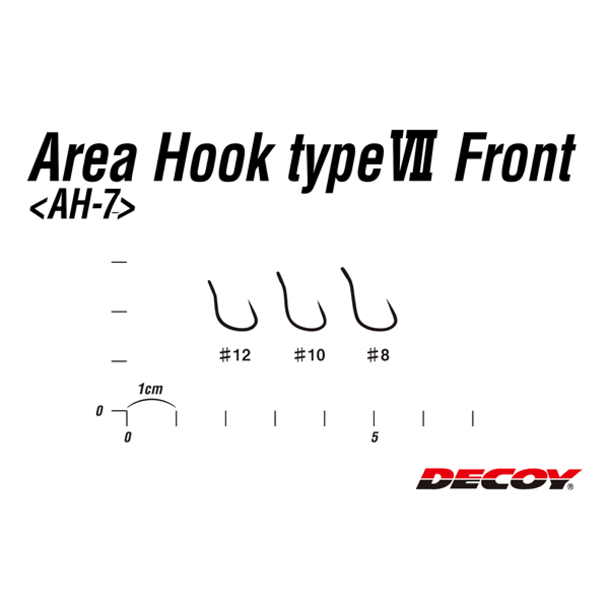 DECOY AREA HOOK TYPE VII FRONT #8 AH-7 (10 pcs/pack) NS BLACK - Britannic Trade