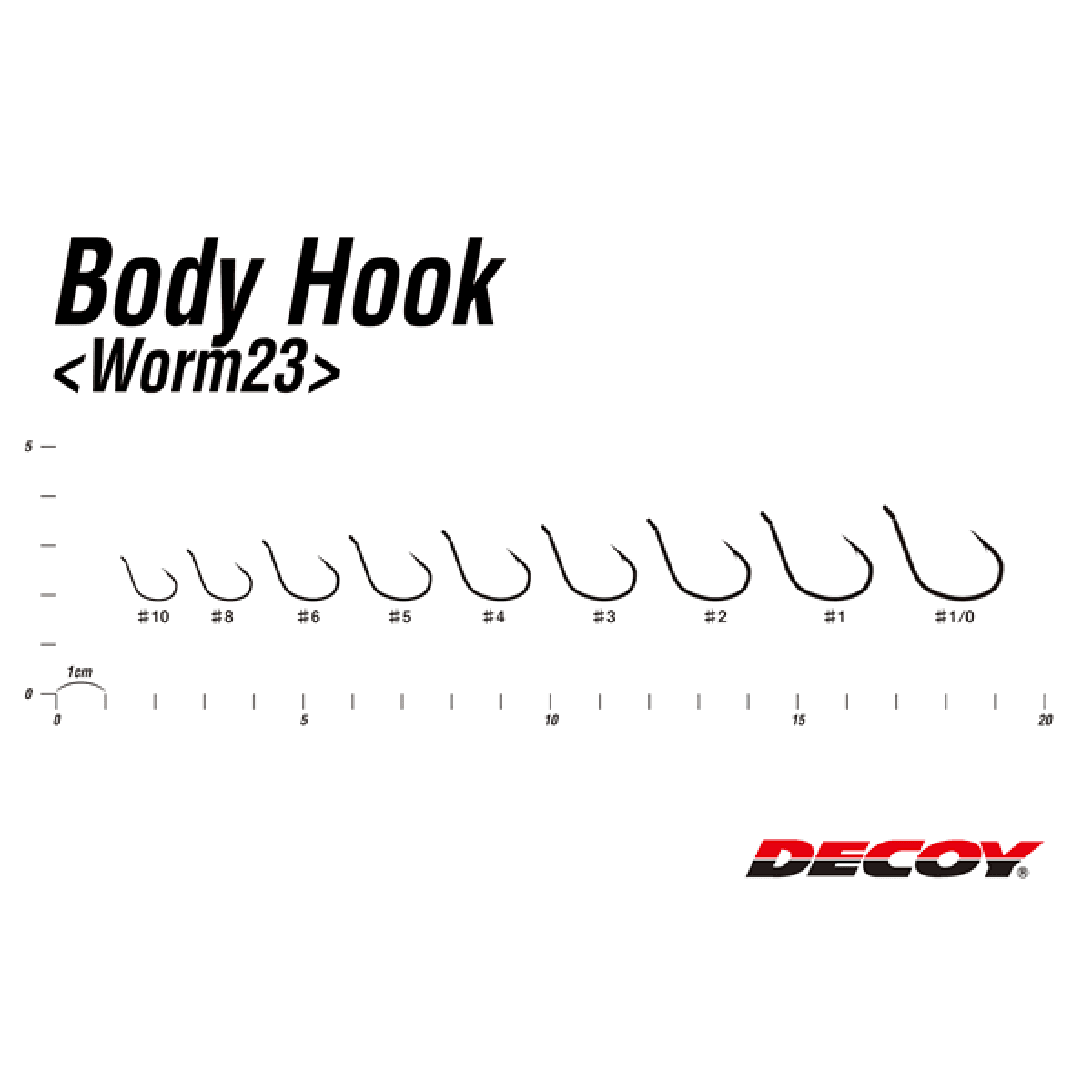 DECOY BODY HOOK #8 Worm23 (10 pcs/pack) NS BLACK - Britannic Trade