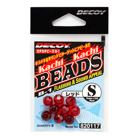 DECOY KACHI KACHI BEADS S B-1 (9 pcs/pack) RED - Britannic Trade