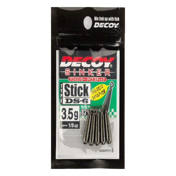 DECOY DECOY SINKER TYPE STICK 14g DS-6 (3 pcs/pack) gun black
