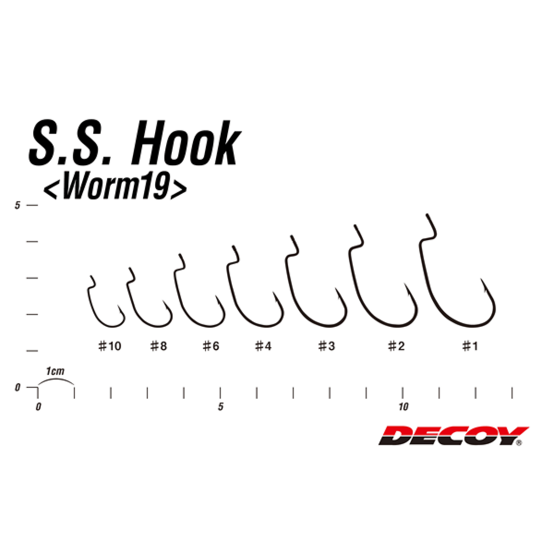 DECOY S.S.HOOK #8 Worm19 (10 pcs/pack) NS BLACK fishing terminal tackle — photo 3