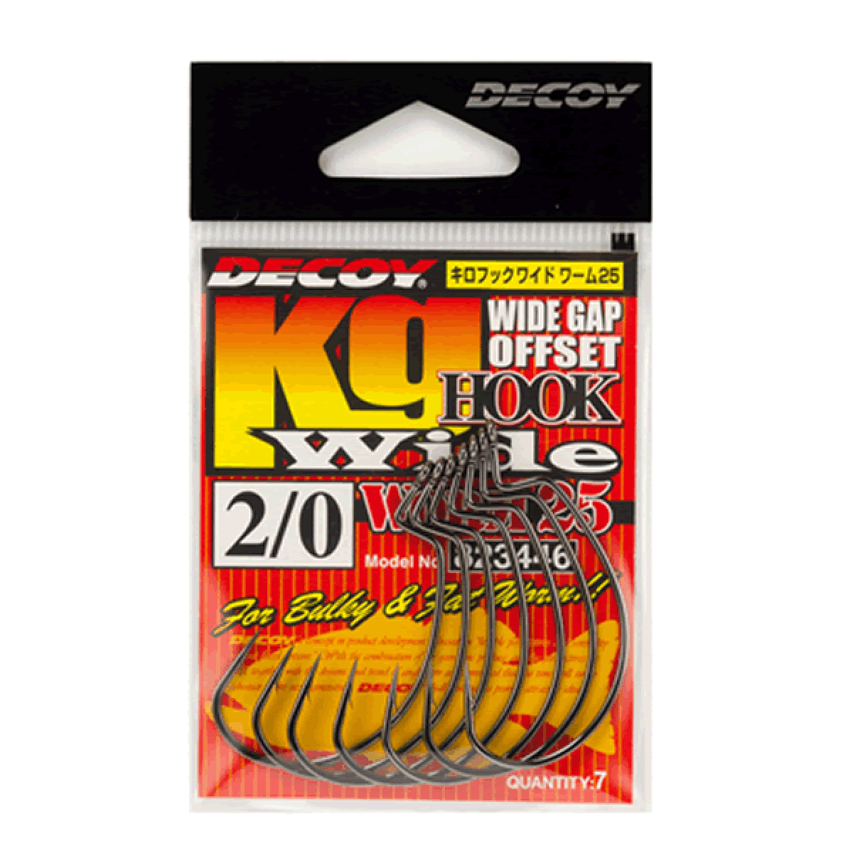 DECOY KG HOOK WIDE #1/0 Worm25 (8 pcs/pack) NS BLACK - Britannic Trade