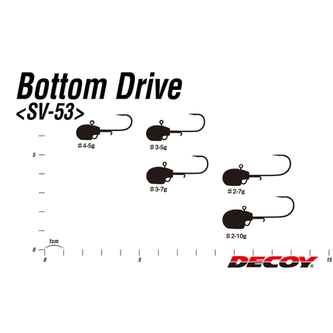 DECOY BOTTOM DRIVE #2 - 10g SV-53 (3 pcs/pack) W NICKEL fishing terminal tackle — photo 3