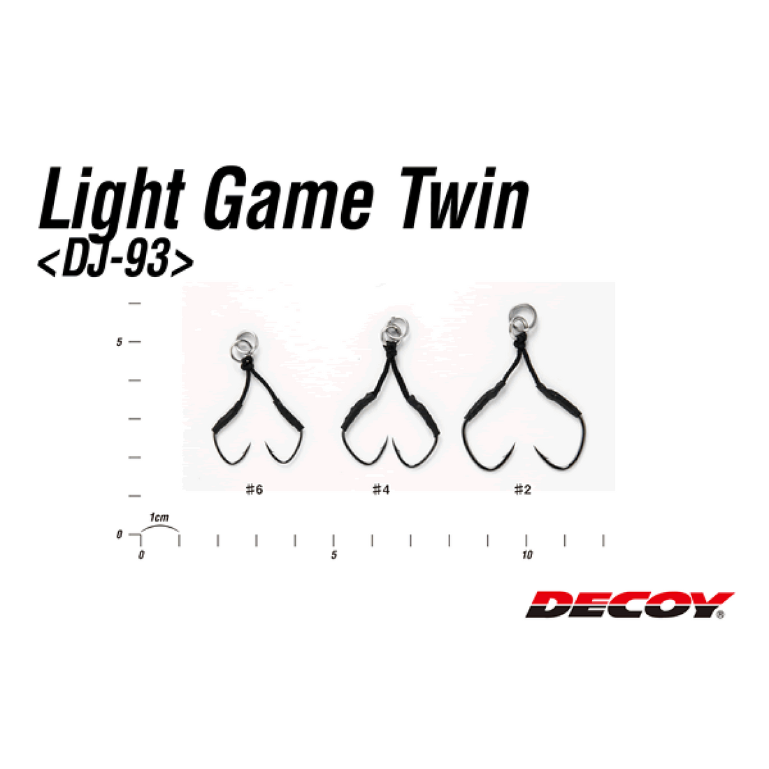 DECOY LIGHT GAME TWIN #4 DJ-93 (2 pcs/pack) NS BLACK fishing terminal tackle — photo 3