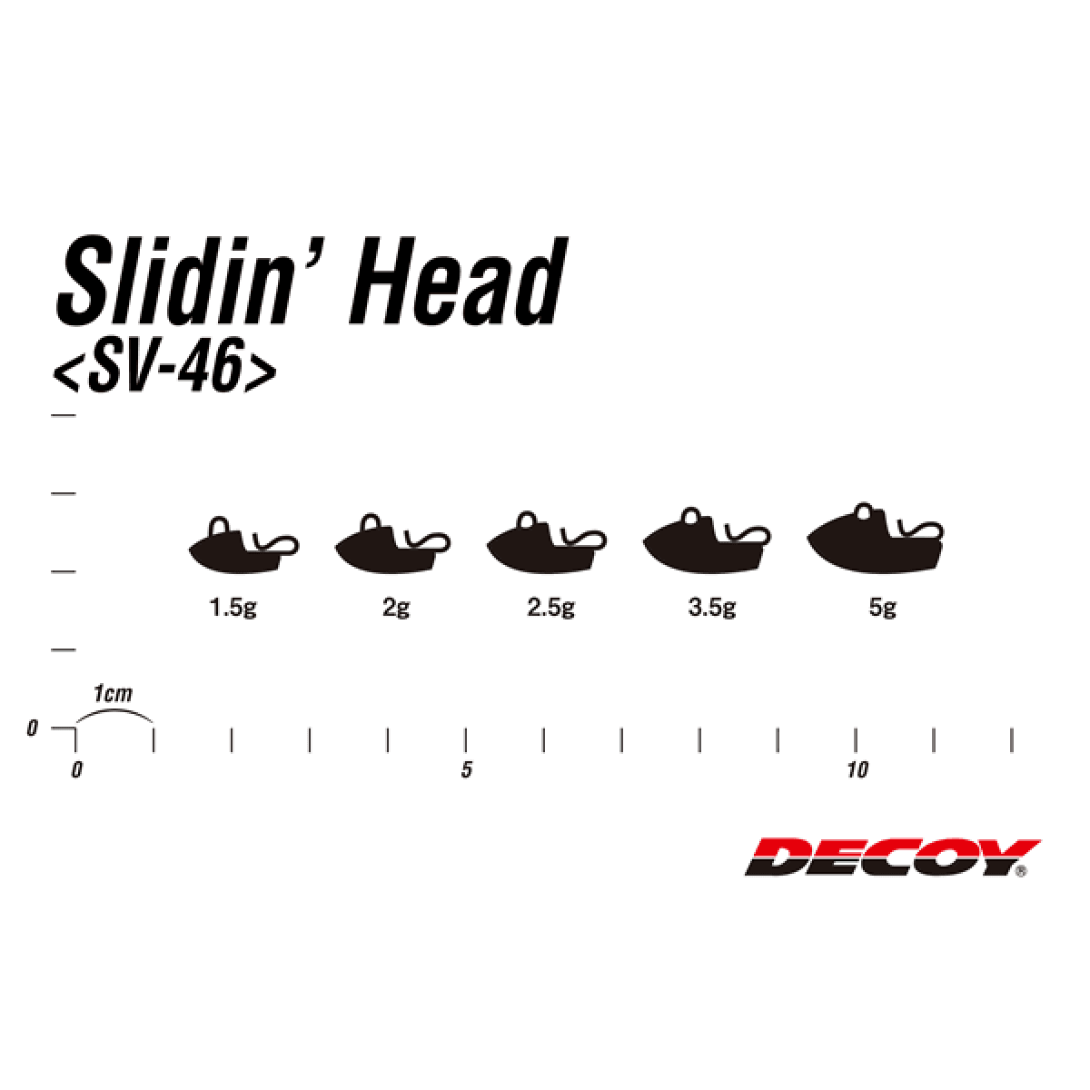 DECOY SLIDIN' HEAD 2g SV-46 (5 pcs/pack) SILVER - Britannic Trade