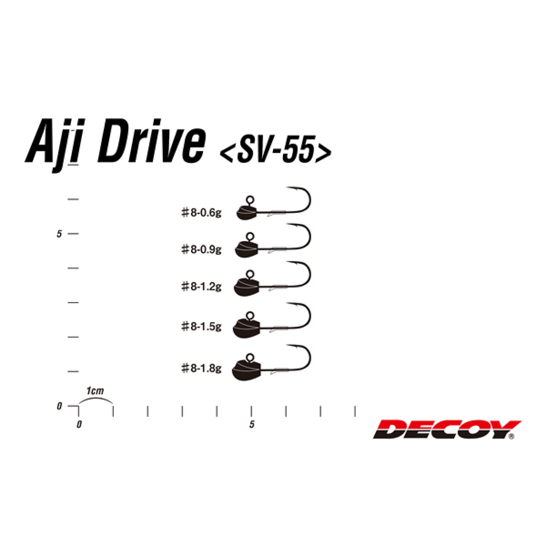 DECOY AJI DRIVE #8 - 1.5g SV-55 (5 pcs/pack) W NICKEL fishing terminal tackle — photo 3