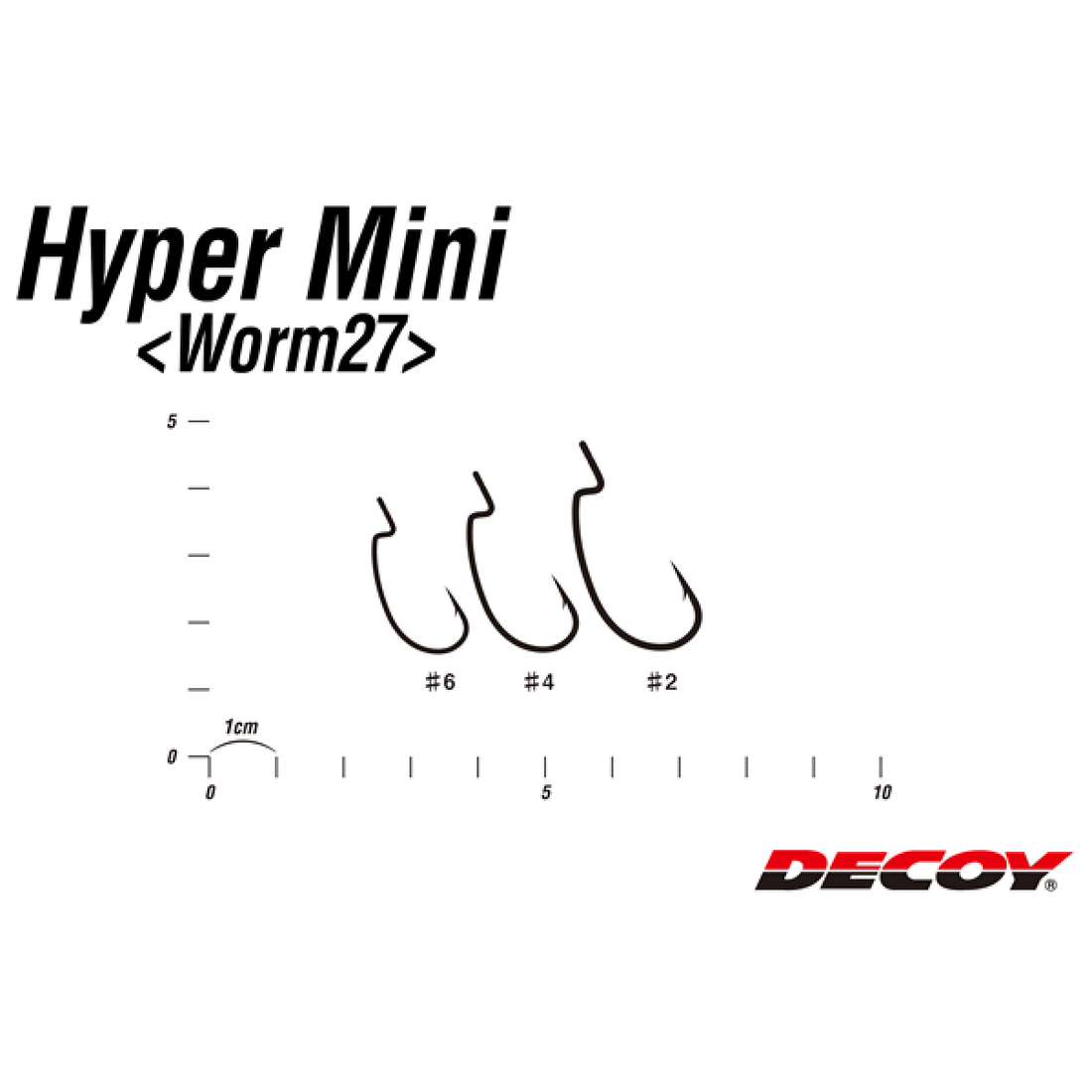 DECOY HYPER MINI #6 Worm27 (9 pcs/pack) NS BLACK fishing terminal tackle — photo 3