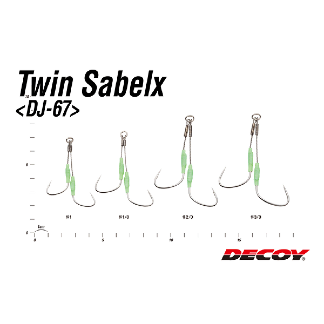 DECOY TWIN SABELX #3/0 DJ-67 (2 pcs/pack) TIN fishing terminal tackle — photo 3