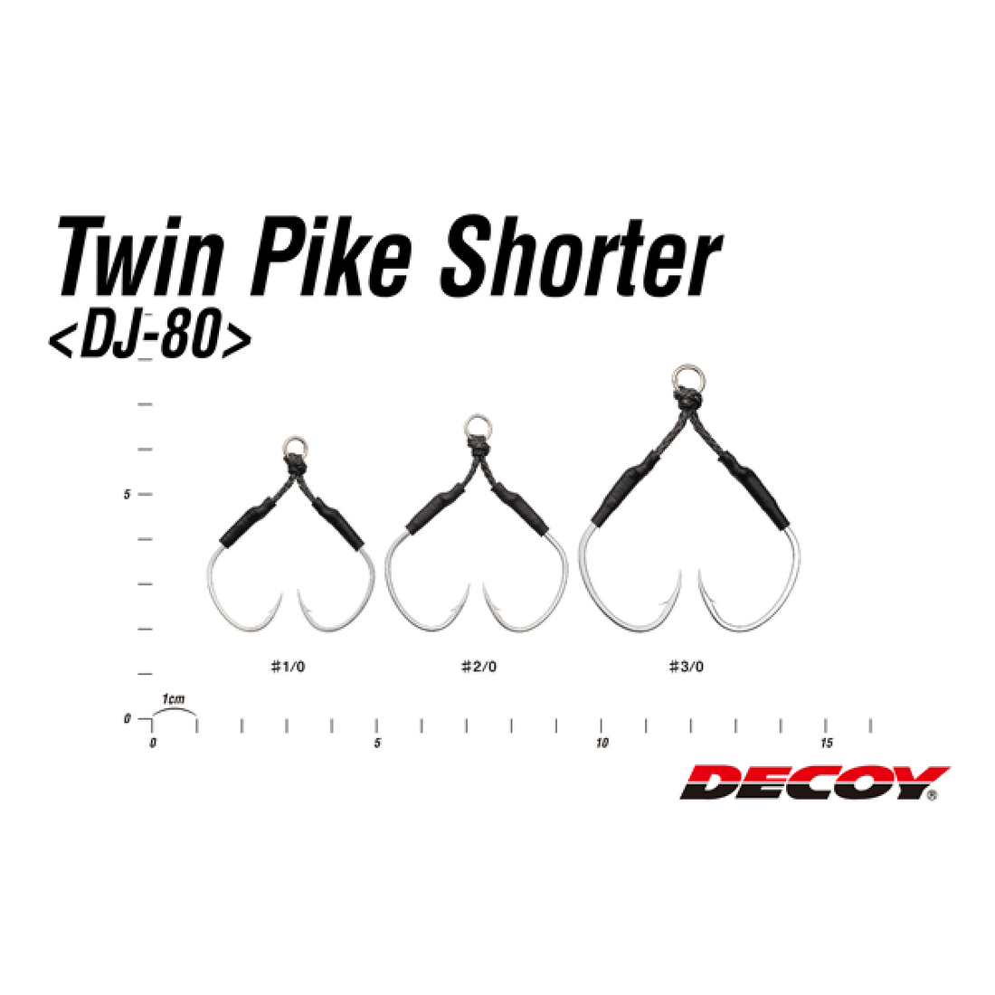 DECOY TWIN PIKE SHORTER #1/0 DJ-80 (3 pcs/pack) TIN fishing terminal tackle — photo 3