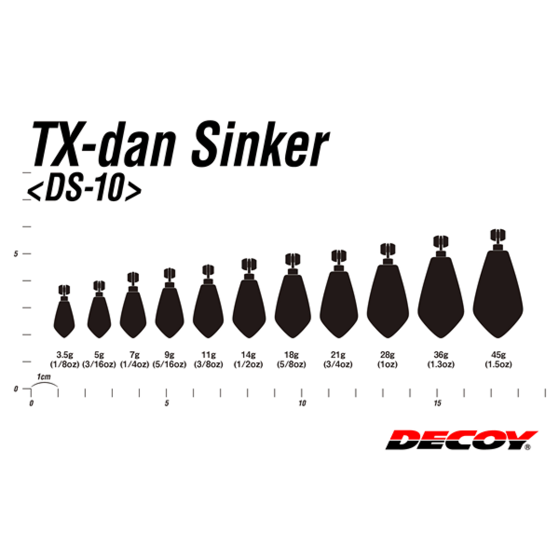 DECOY TX-DAN SINKER 45g DS-9H (2 pcs/pack) GUN BLACK fishing terminal tackle — photo 3