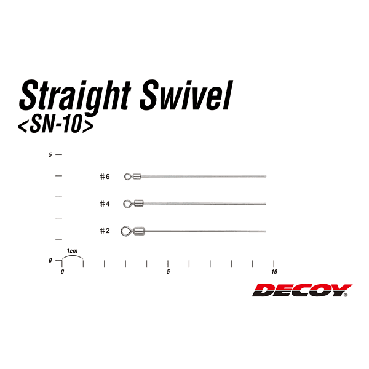 DECOY STRAIGHT SWIVEL #2 SN-10 (8 pcs/pack) SILVER - Britannic Trade