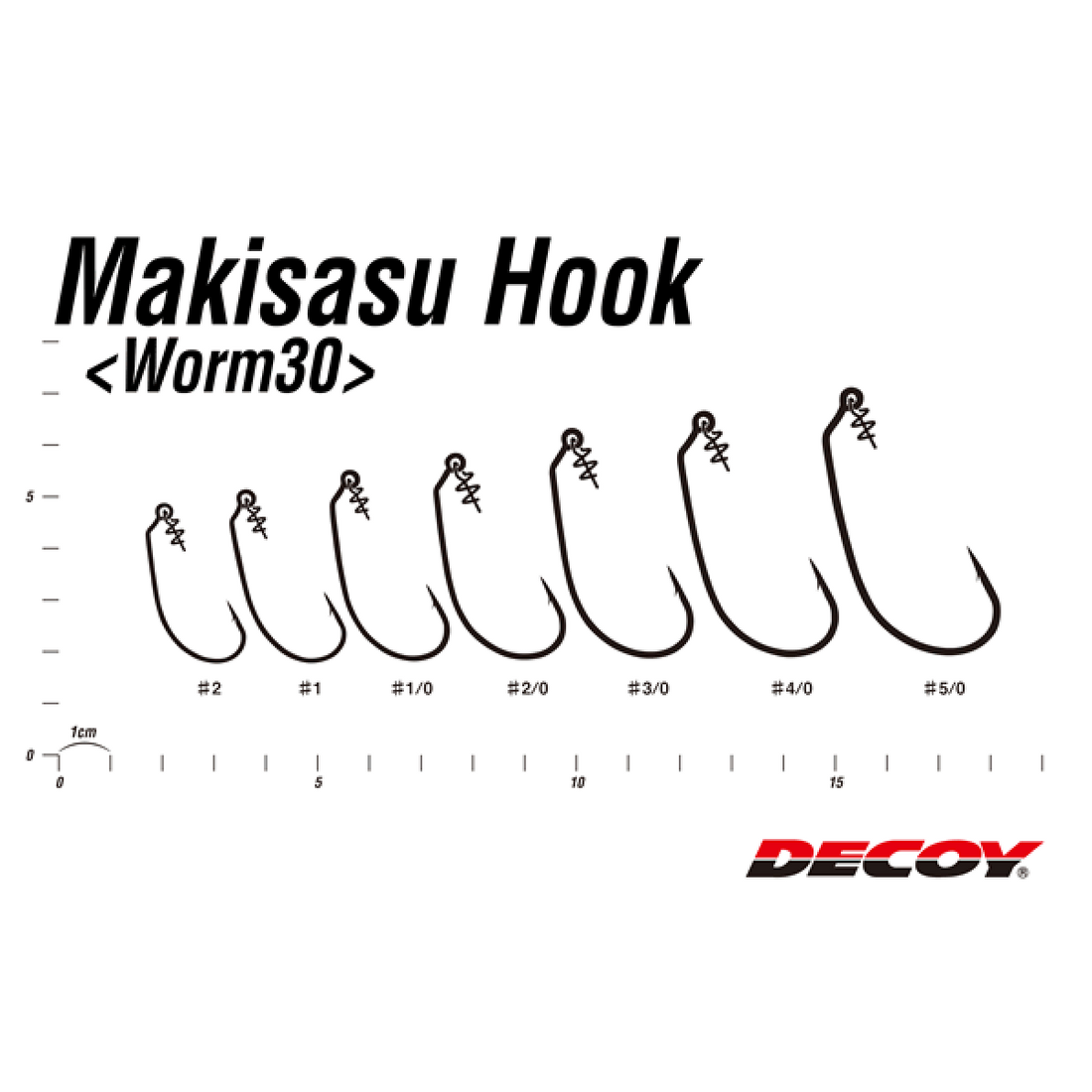DECOY MAKISASU HOOK #1 Worm30 (5 pcs/pack) NS BLACK fishing terminal tackle — photo 3