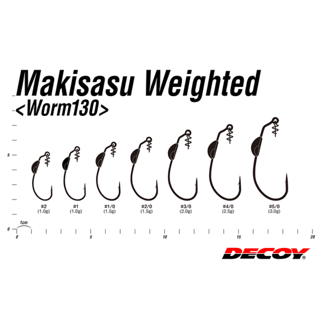 DECOY MAKISASU WEIGHTED #4/0 Worm130 (3 pcs/pack) NS BLACK fishing terminal tackle — photo 3