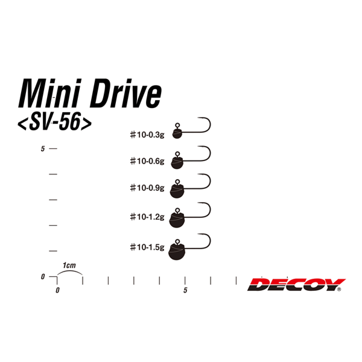 DECOY MINI DRIVE #10 - 0.9g SV-56 (5 pcs/pack) W NICKEL