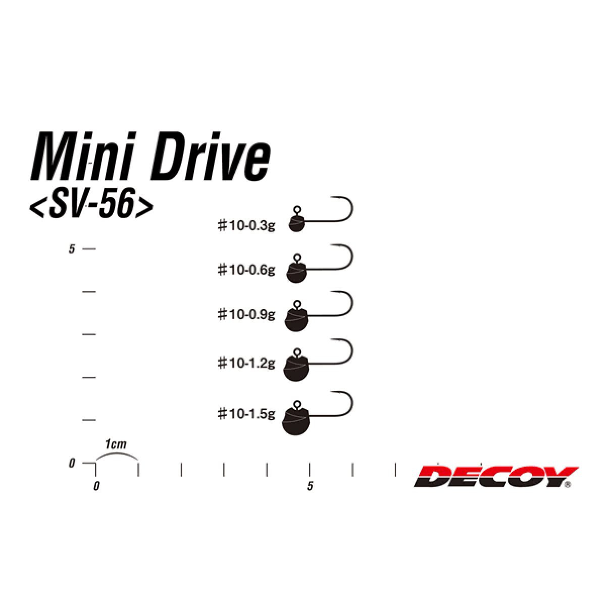 DECOY MINI DRIVE #10 - 1.2g SV-56 (5 pcs/pack) W NICKEL - Britannic Trade