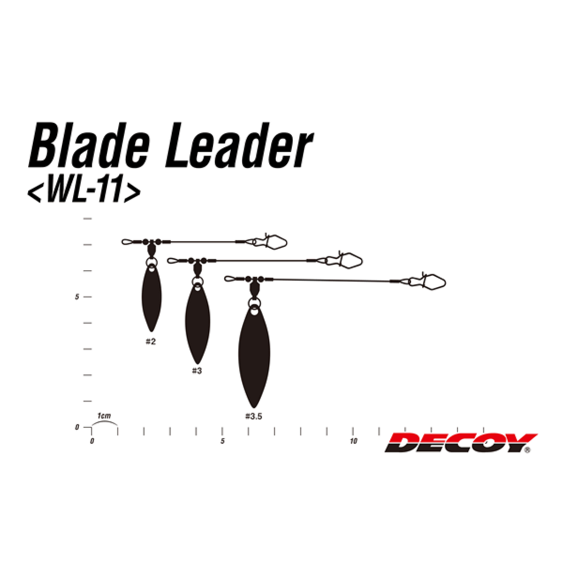 DECOY BLADE LEADER #2 WL-11S (2 pcs/pack) SILVER fishing terminal tackle — photo 3